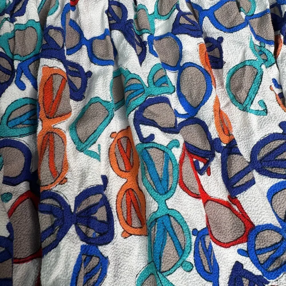Kate Spade Girls sz 10 Coreen Sunglasses Print Crepe Skirt Summer Vacation Chic